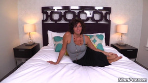 Flighty mature woman filmed during hot POV sex in bed