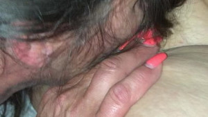 Super hot pussy eating action in a closeup