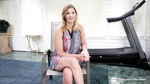 Kinky blonde MILF presents her massive melons before she rides a giant boner