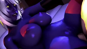 3D teen with huge breasts is sucking dick and having anal sex