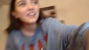 Amazing teen with nice boobs dancing and masturbating