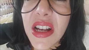 Dirty POV stepmom is riding a dildo and farting loudly