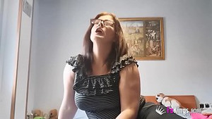 Depraved whore gets nailed by a black dude in bed