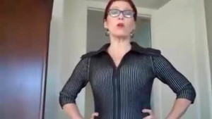 Mad redhead mature woman teasing a horny youngster's cock