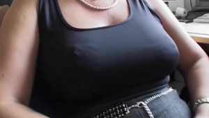 Busty brunette MILF pussy pounded super hard in the office