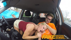 Most incredible blonde milf fucks hard in a fake taxi