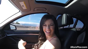 Bubble butt MILF sucks off rock solid cock in public