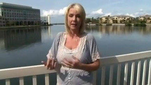 Sexy big tit blonde MILF fucked hard by white dude