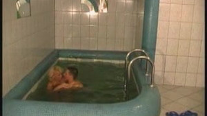 Impeccable blonde mature fucks her step-son in a hot bath
