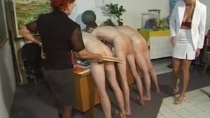 Two horny MILFs toy and jerk off young fuck boys