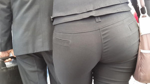 Big ass MILF in tight pants went on a ride