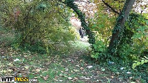 Dark haired MILF sucks strangers cock and fucks in public