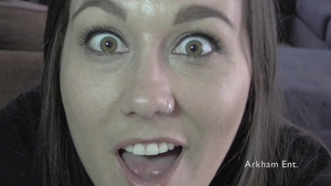 Pretty brown haired chick is teasing to the webcam