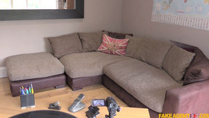 Attractive MILF masturbates sucks cock and gets railed during an audition for porn