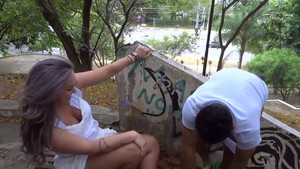 Naughty mommies choke on big hard black cocks before having their asses railed