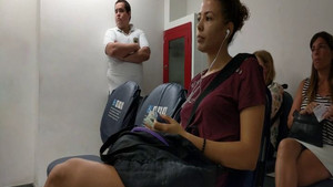 Unaware MILFs sexy feet and soles recorded with camera by a bystander in public