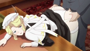 Blonde hentai MILF rides a gigantic shaft and has her huge tits covered in cum