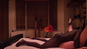 Sexy blonde MILF gets sucks big black cock gets eaten out and railed hard and deep