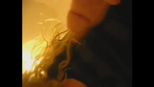 Pretty amateur blonde MILF sucks cock and gets fucked in her ass from behind