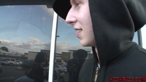 Sexy brunette MILF Adriana is picked up by a younger guy and gets fucked hard