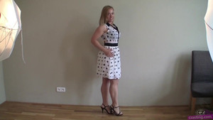 MILF swallows a cock before her shaved pussy gets stuffed with cock