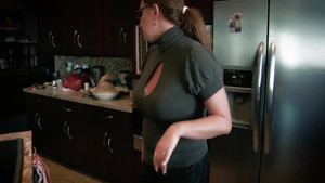 Fancy milf with glasses hotly undresses and poses in front of the webcam